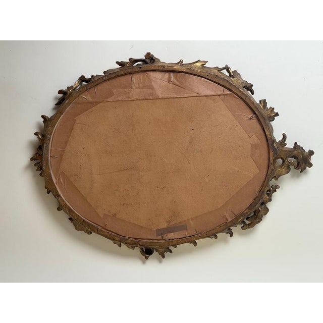 French Rococo Hand-Carved Giltwood Mirror, 19th Century For Sale - Image 9 of 18