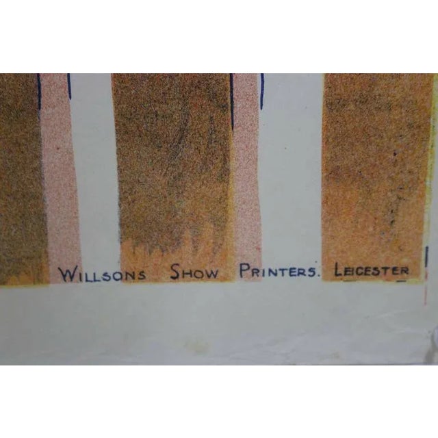 1930s original colorful automobile racing theme large carnival poster-printed by Willsons show printers Leicester,...