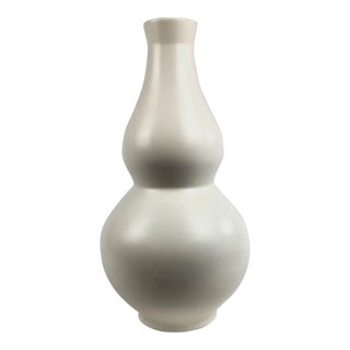 Artisan Hand Made Vanilla Cream Ceramic Lamp Base For Sale