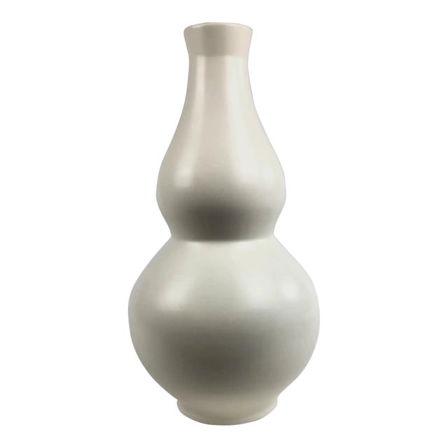 Artisan Hand Made Vanilla Cream Ceramic Lamp Base For Sale