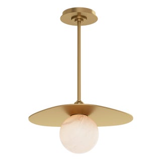 Rhoads Triangular Pendant, Natural Brass For Sale