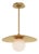 Rhoads Triangular Pendant, Natural Brass For Sale