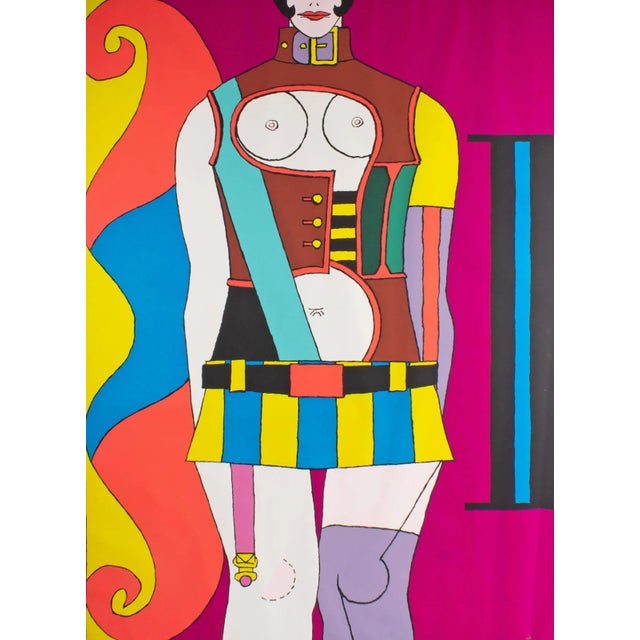 A 1973 Changing Sexuality serigraph print by the German-American artist Richard Lindner (1901-1978). Originally part of a...