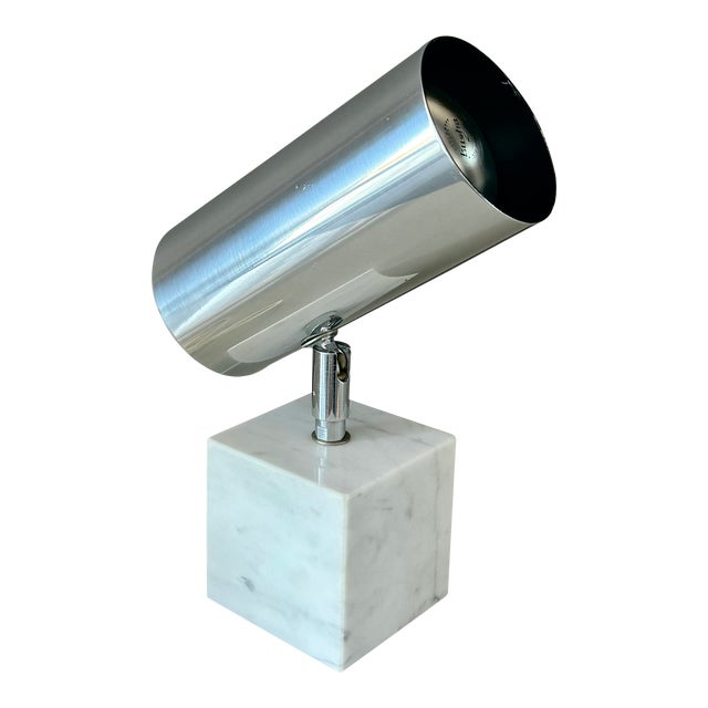 Vintage Chrome Marble Light by Neal Small for Koch & Lowy 1970s For Sale