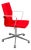 Mid Century Modern Office Chair Red Swivel Work Armchair Arne Jacobsen Suede MCM For Sale