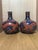 A Pair of Chinese Ceramic Vase Ming Dynasty Xuande Marked Blue Ground Famille Verte Porcelain Tianqiu Vase Hand Painted Dragon Pattern For Sale - Image 12 of 16