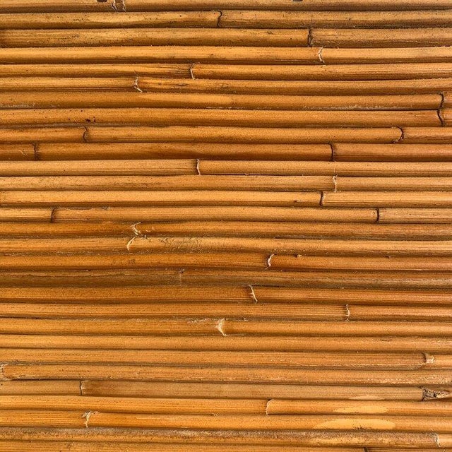 Large Vintage Square Pencil Reed Mirror For Sale In Los Angeles - Image 6 of 6
