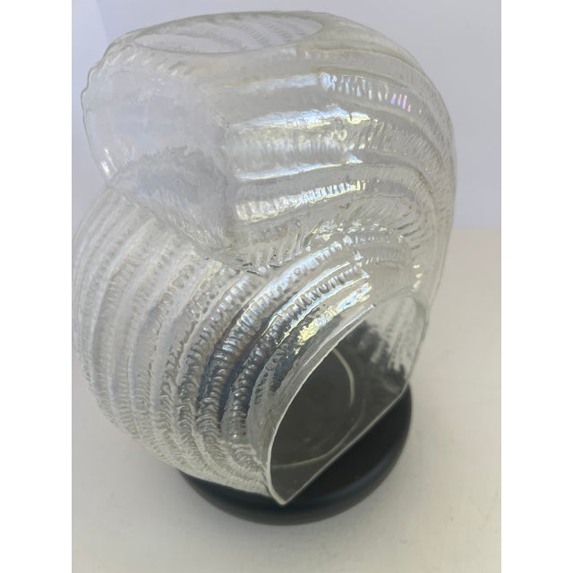 Large Vintage Nautilus Shell Glass Sculpture, 9" Hand Blown Art Glass For Sale - Image 11 of 18