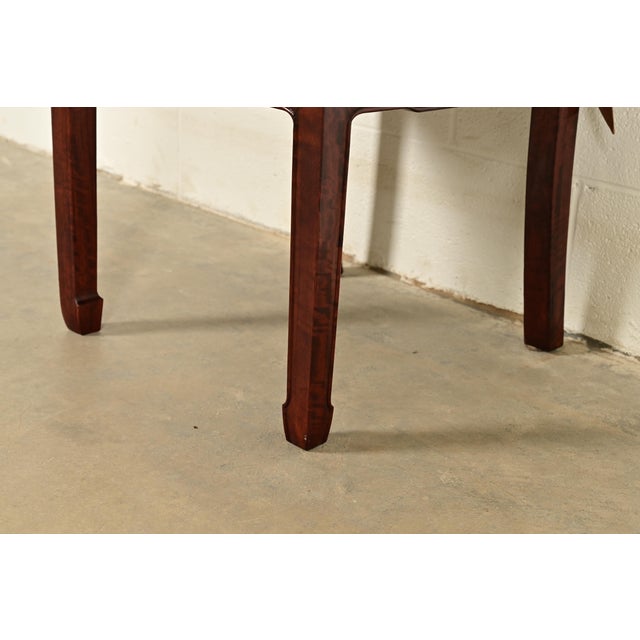 Antique Chinese Carved Rosewood Side Chairs or Dining Chairs With Mother of Pearl Inlay, Circa 1890s For Sale - Image 10 of 14