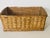 Mid century French country large wicker basket, 22” by 18” , 9” high.