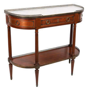 Antique French Directoire Mahogany Console Table, 1840s