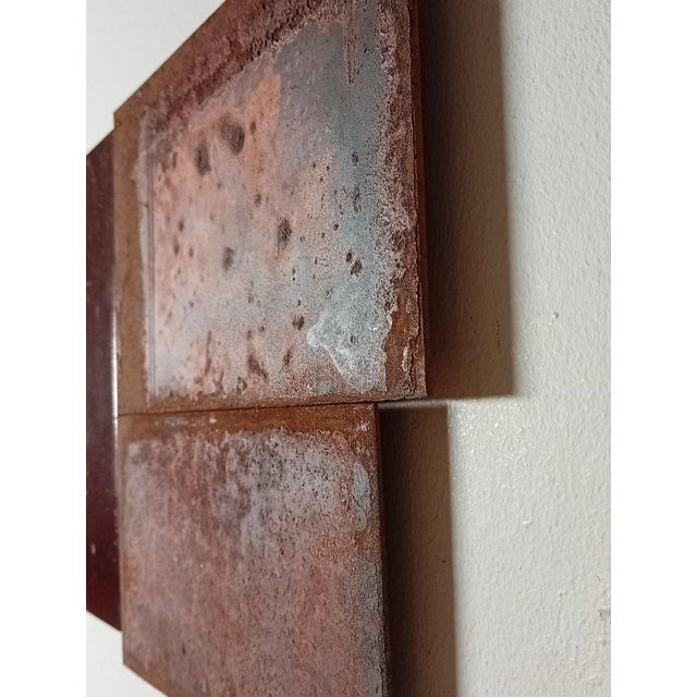 2010s Contemporary Abstract Aerosol, Rust, Varnish on Metal "N 87" by Andre Debono For Sale - Image 5 of 8