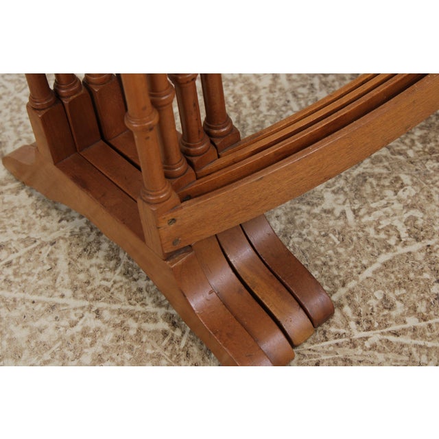 Set of 4 Adams Style Paint Decorated Satinwood Nesting Tables For Sale - Image 14 of 14