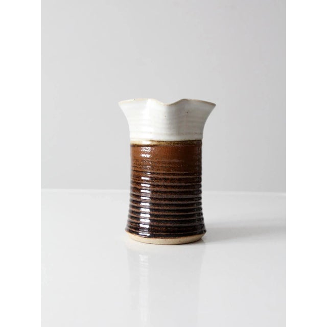 Late 20th Century Vintage Studio Pottery Pitcher For Sale - Image 5 of 13