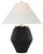 Transitional Thomas O'Brien by Visual Comfort Signature Aten 28" Table Lamp in Shadow Black with Linen Shade For Sale - Image 3 of 3