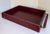 Burgundy Global Views Burgundy Leather Executive Desk Tray With Leather Wrapped Handles For Sale - Image 8 of 12