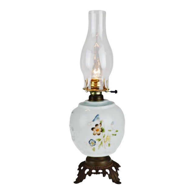 Vintage Hand Painted Electrified Oil Table Lamp Chairish