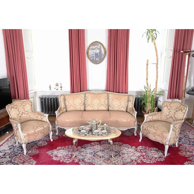 Louis XV Rococo Sofa Set, Set of 3 For Sale - Image 11 of 11