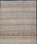 Vintage flat-weave Kilim with embroideries with a modern design in tan, brown, and blue geometric stripe design vintage...