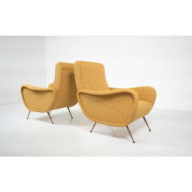 Set of Mid-Century Modern Armchairs in the style of Zanuso, 1970s For Sale - Image 4 of 11