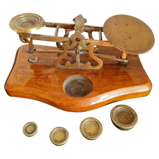 Brass-Mounted Postal Scales from Sampson Mordan & Co., 1900s For Sale - Image 9 of 9
