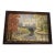 Autumn Foliage Landscape With a Stream and Bridge Oil on Board Painting For Sale