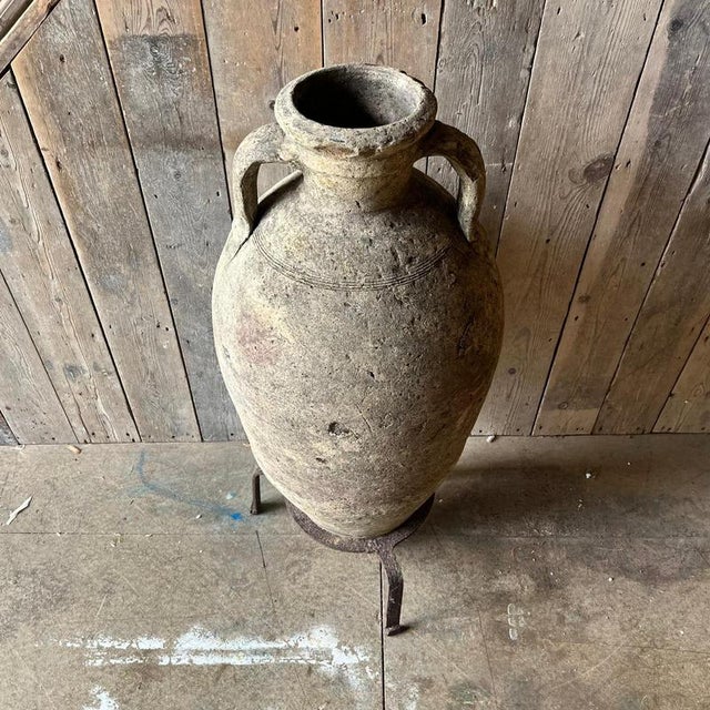Large Antique Mounted Amphora For Sale - Image 10 of 11