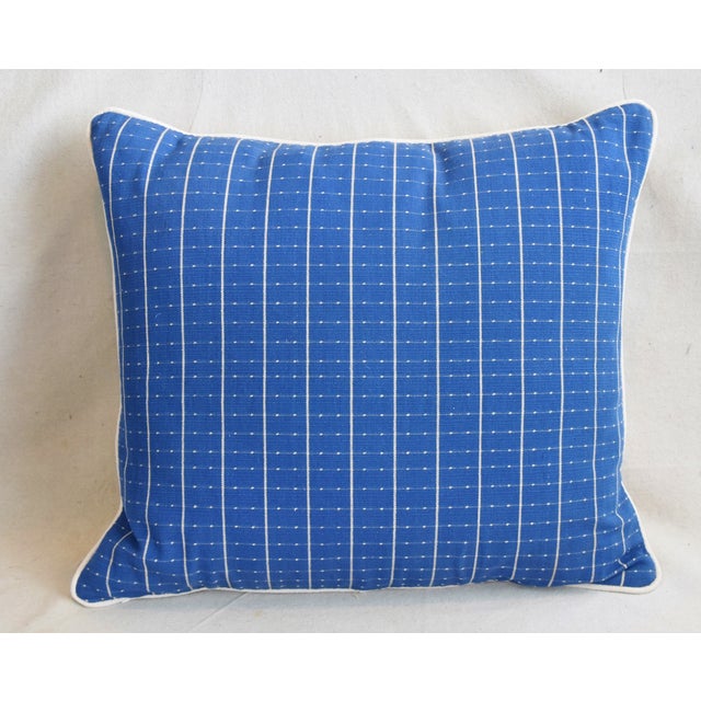Traditional Coastal Blue/White Nautical Feather/Down Pillows 22"x 20" - Pair For Sale - Image 3 of 13
