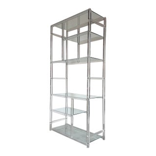 1960s Charles Hollis Jones–Style Six-Tier Lucite & Glass Étagère For Sale