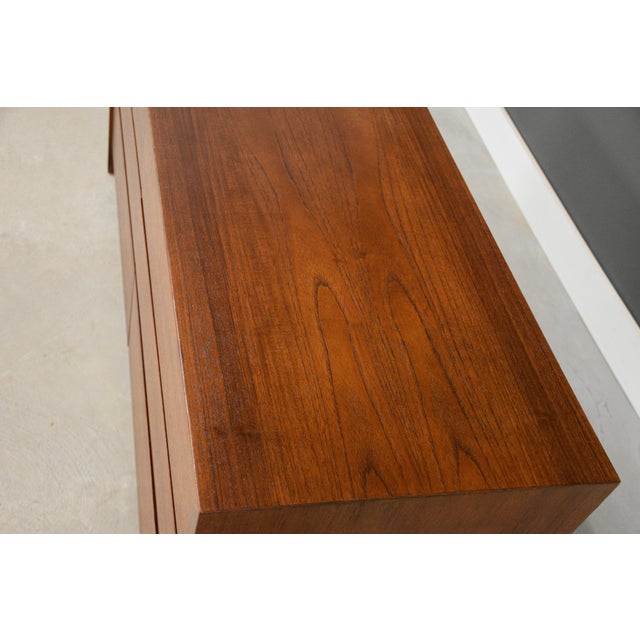 Wood 1960s Refinished Danish Modern Teak 60” Dresser For Sale - Image 7 of 9