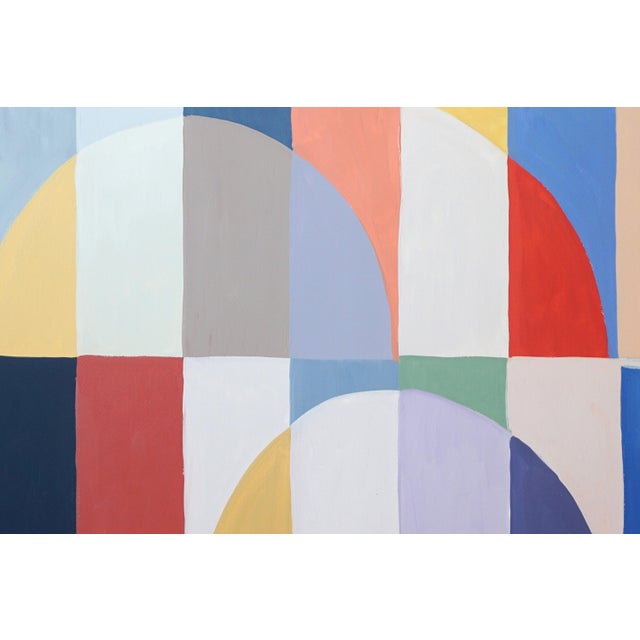2026, Modern Bauhaus, Original Painting Diptych, Gilded Bloom, Acrylic on Watercolor Paper by Natalia Roman For Sale - Image 9 of 10