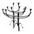 Pair of Vintage Spanish Brutalist Iron Candelabras 5 Candle Holder Large! MCM For Sale