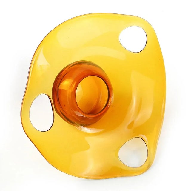 1970s Postmodern Bowl by Maria Słaboń for Krosno Glassworks, Poland, 1970s For Sale - Image 5 of 11