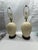 Asian Mid 20th Century Asian Cream Crackle Glaze Ovoid Ceramic Table Lamps - A Pair For Sale - Image 3 of 9