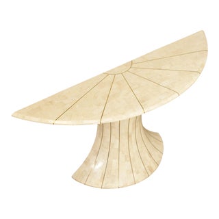 Alexvale Modern Postmodern Tessellated Marble Veneer Console Table For Sale