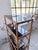 Rattan and Black Glass Bookcase, 1960s For Sale - Image 14 of 18