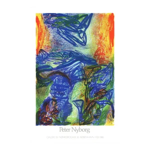 1986 Peter Nyborg 'Untitled' Contemporary Denmark Offset Lithograph