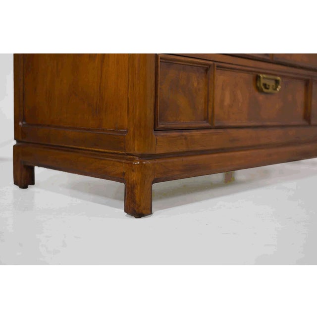 1970s 1970s Chinoiserie Burlwood Armoire Mystique by Thomasville Furniture For Sale - Image 5 of 8