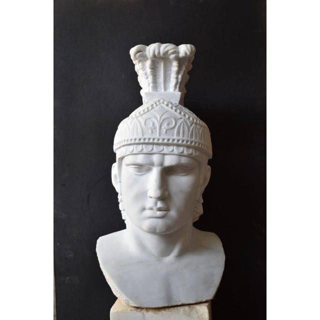 Achilles Bust, 20th Century, Marble For Sale - Image 5 of 5