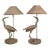 Large Crane Table Lamps - A Pair For Sale