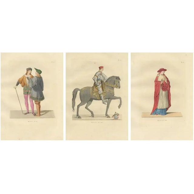 Italian Renaissance Figures of Pages, Cavalier, and Cardinal in Costume, 1845, Paper, Set of 3 For Sale - Image 10 of 10