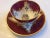 Maroon Porcelain Cup and Saucer from Bavaria, 1950s, Set of 2 For Sale - Image 8 of 11