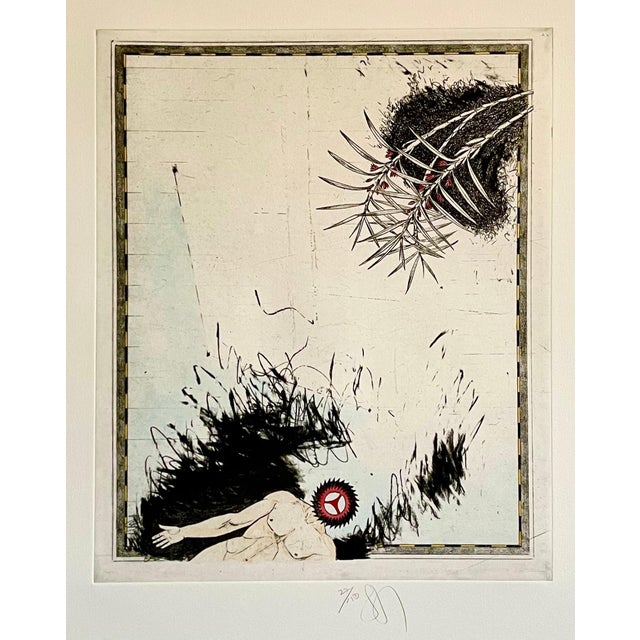 Artist: Donald Saff Title: Action Figure Year: 1980 Medium: Etching with Aquatint, Hand signed and numbered in pencil...