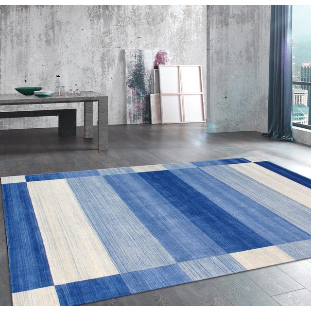 Pasargad Home Gramercy Blue Area Rug, 4'11'' X 8' 8'' For Sale In New York - Image 6 of 6