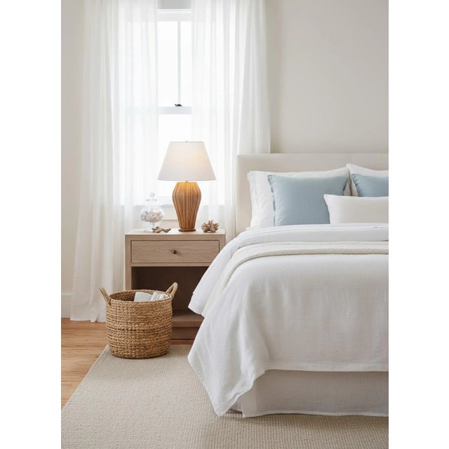 Mediterranean Amphora Rattan Table Lamp For Sale - Image 3 of 6