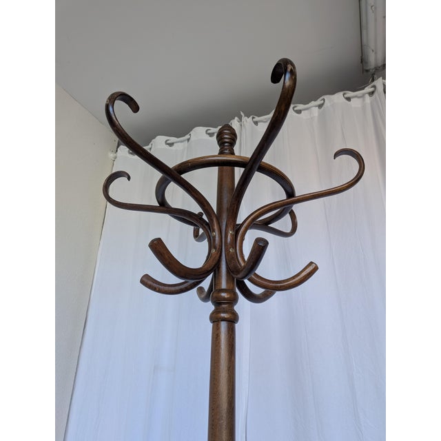 Wood Vintage Bentwood Coat Rack, 1970s For Sale - Image 7 of 18