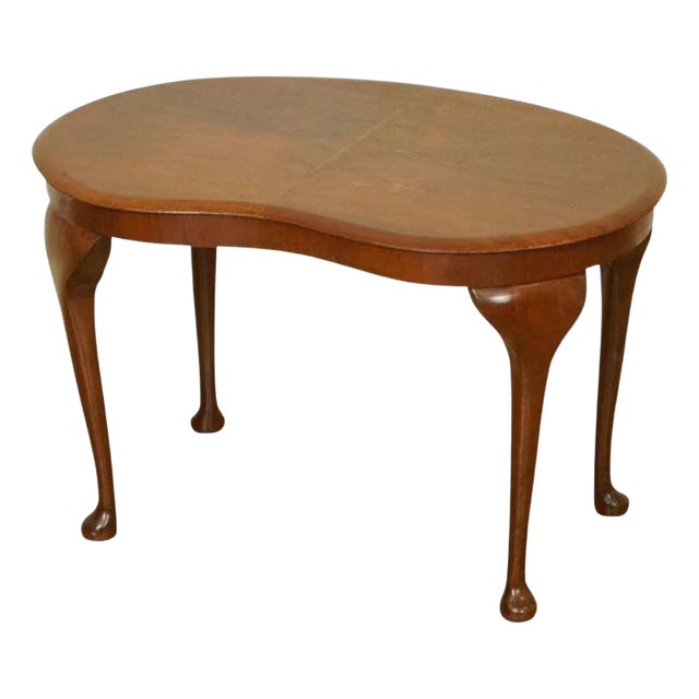 Art Deco Kidney-Shaped Hardwood Side Table For Sale