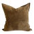 French Vintage Velvet Pillow in Havane With Insert For Sale