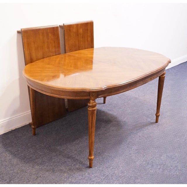 Brown Bernhardt Furniture Fruitwood Country French Style 100" Oval Dining Table 236-202 For Sale - Image 8 of 14
