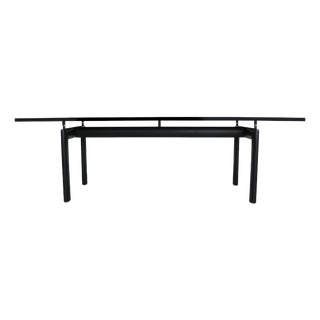 LC6 Dining Table in Glass and Metal by Le Corbusier for Cassina, 1990s For Sale